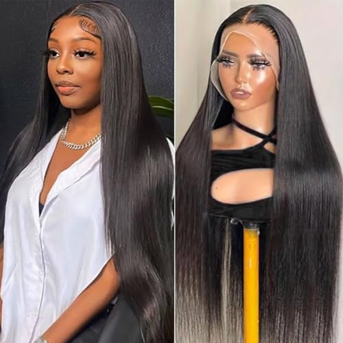 Iwish 13x4 Bone Straight Lace Front Wigs Human Hair 16Inch Silky ...