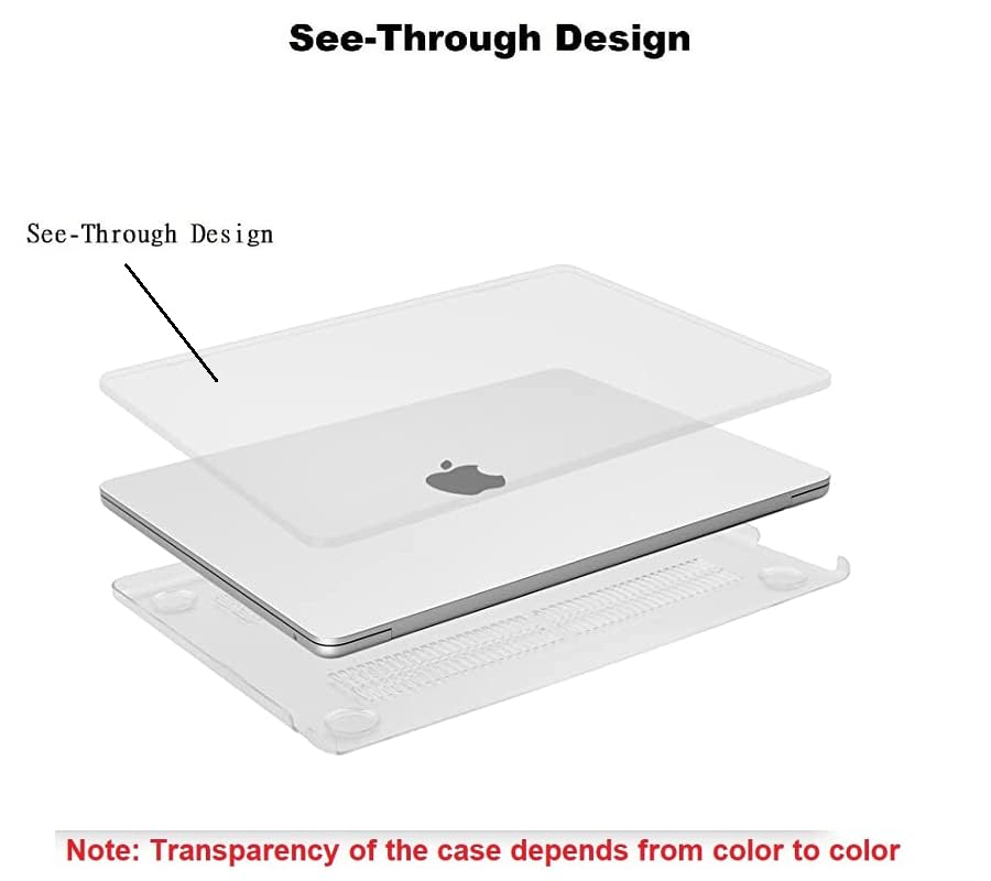 Image of Midkart Case Compatible with MacBook Air 13.6 inch M5 M4 M3 M2 Release 2026-2022 A3449 A3240 A3113 A2681 Touch ID Hard Shell Cover Keyguard Dust Plugs for MacBook Air 13 inch Case, Frost White