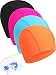 Maxdot 4 Pieces Swimming Caps, Come with 1 Nose Clip and 2 Ear Plug, Durable Elastic Long Hair Swim Caps for Kids, Women, Men