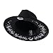 CCAKXCJJ Fedoras for Women Felt Fedora Flat Brim Hats Unisex Gothic Creative Vintage Fashion L104 Black-Moon
