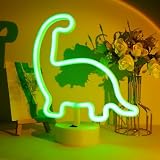 ENUOLI Dinosaur Neon Signs LED Neon Night Light Sign for Party Supplies Girls Room Decoration Accessory for Luau Summer Party Christmas Party Table Decoration Children Kids Gifts (Green Dinosaur)