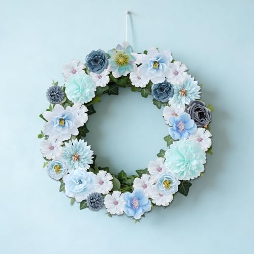 27 Pcs Faux Flowers Small Artificial Flower for DIY Craft Supplies for Wedding Party Graduation Home Decor (27, Blue) image 6