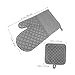 HOLIDYOYO Heat Resistant Oven Mitts and Pot Holders Set Silicone Baking Gloves Non-Slip Grip for Cooking Grilling and Baking Kitchen Tools for Home Chefs