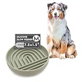 Slow Feeder Dog Bowl: The Slowdown Bowl is A Modern, Silicone Puzzle Bowl & Lick Mat. Slow Eating, Stop Gulping, Take It Easy. Dishwasher Safe. (Sage)