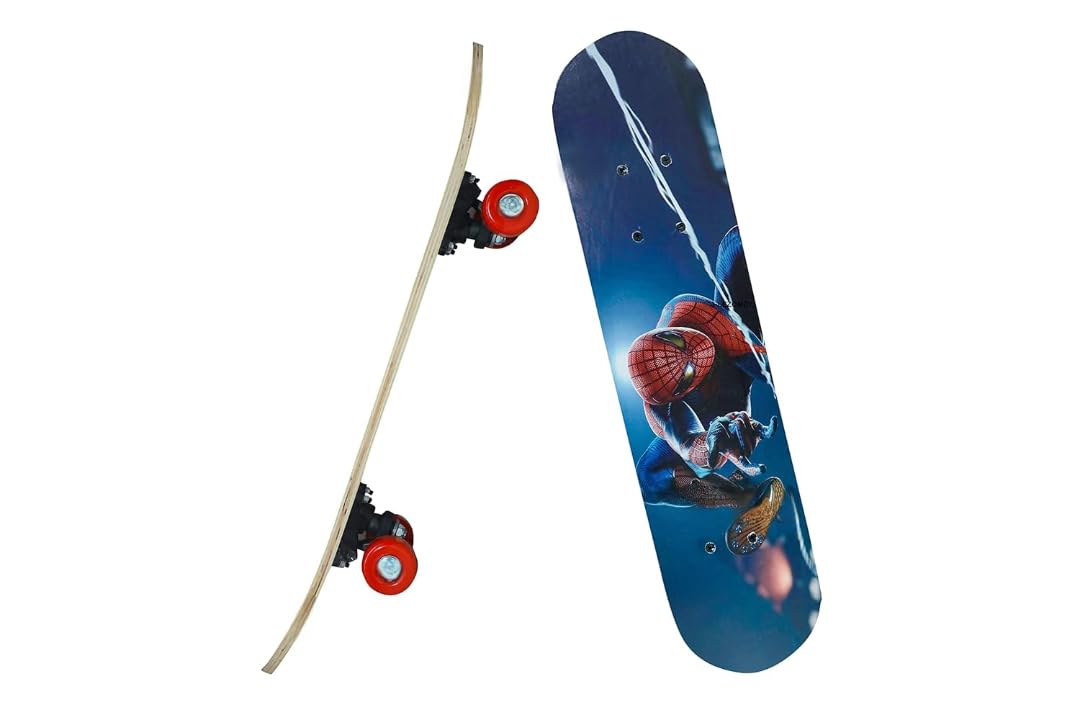Skateboard for Kids, Printed Skate Board with Smooth Wheels, Beginner Skateboard for Boys & Girls, Outdoor Sports Toy for Riding, Balance Training (Superhero Theme 2)-image-23