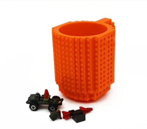 La Tartelette Build-On Brick Coffee Mug (Orange) - 12 oz