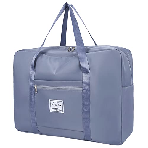 Duffel Bags for Traveling Women Sports Gym Tote Bag Water Resistant Travel Carry on Duffel Bag Weekend Overnight Bag (Blue)
