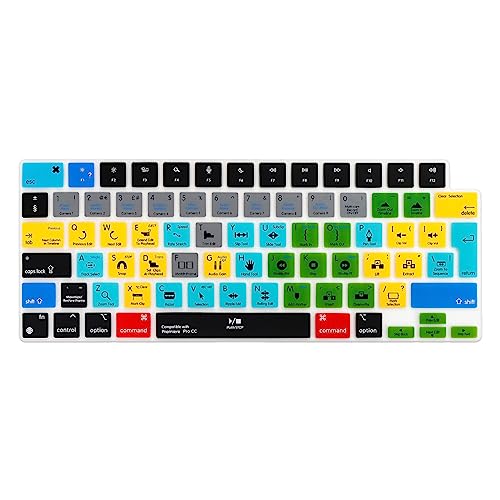 WYGCH Premiere Pro CC Shortcuts Keyboard Cover Skin for MacBook 2026 Neo 13