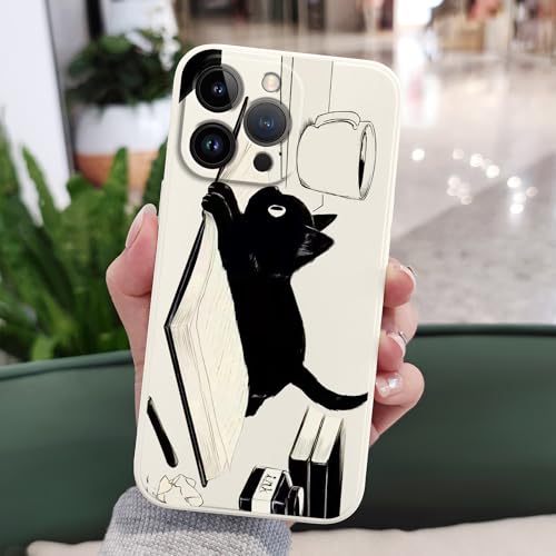 Coque iPhone 12 Pro chat blanc silicone liquide souple et fine