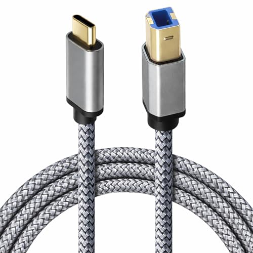 Câble USB C vers MIDI de 1 m, Cable USB B vers USBC, Transfert de Données Rapide, Plug pour Hp Canon, tablette, ordinateur portable, téléphone portable,...