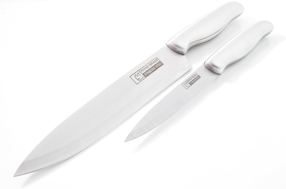RHINO chef's knives stainless steel kitchenware cooking set 2 pcs. 12.5-Inch and 9 Inch.