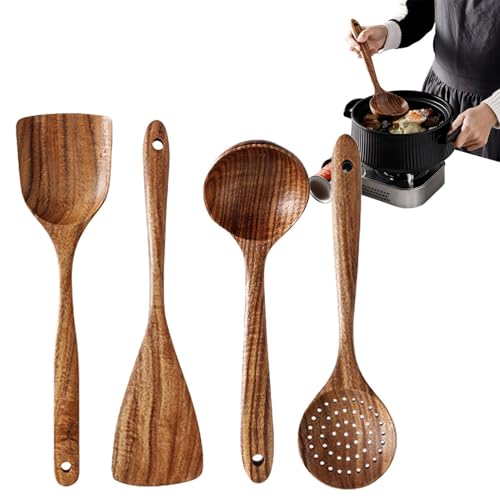 Cucharas de madera de alta calidad hechas de material natural seguro 8