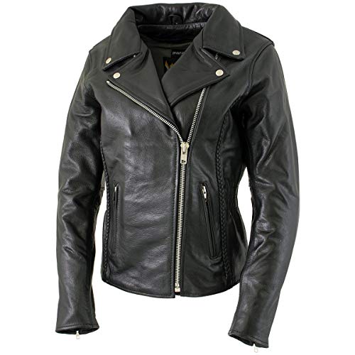 Image of Milwaukee Leather Women's Classic Premium Leather Motorcycle MC Style Riding Jacket