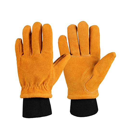 Preisvergleich Produktbild HCYTPL Kaltschutzhandschuhe, Verdickungen, Heizung und Niedertemperatur geeignet für Gärtnerei / Tiefkuting / BauMotorrad, Männer und Frauen,Yellow