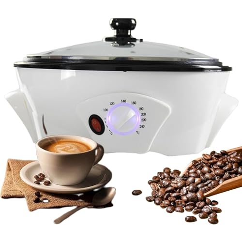 Machine à torréfier Les Grains de café, torréfacteur électrique 1200 W, température réglable de 0 à 240 °C, Facile à Utiliser, Chauffage Uniforme, capacité de 800 g pour Les cacahuètes