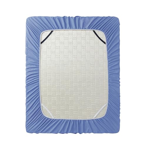 Image of Hearth & Harbor Extra Deep Pocket King Fitted Sheet - Fits 18 to 24 Inch Mattress - Ultra Soft 1800 Microfiber, Wrinkle-Free & Breathable - Hotel Luxury Fitted Sheet Only, Calm Blue