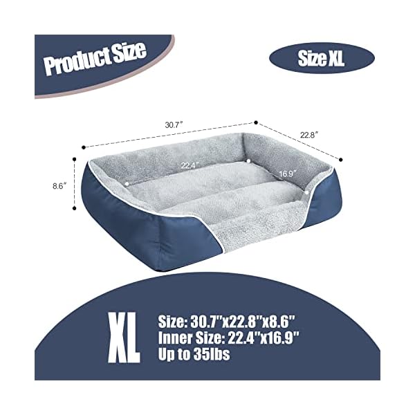 RIROMGY-Dog-Bed-for-Medium-Dogs-Rectangle-Machine-Washable-Dog-Bed-Warming-Calming-Pet-Sofa-Comfortable-Orthopedic-Dog-Bed-for-Small-Medium-Dogs-with-Anti-Slip-Bottom RIROMGY Dog Bed: Orthopedic, Machine Washable & Comfortable