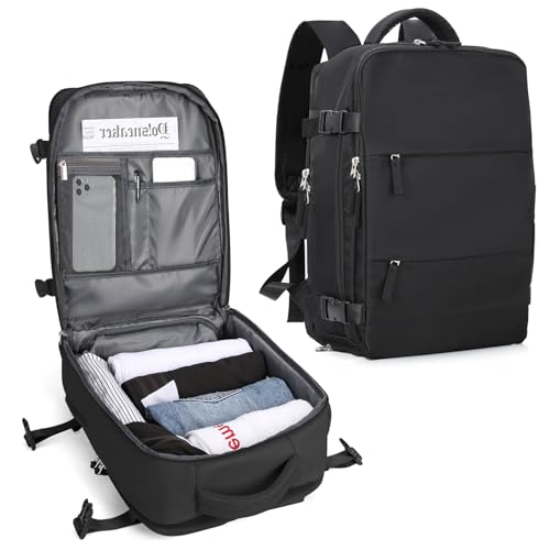 SZLX Mochila de Viaje para Mujer, A1-Negro (Pequeño), Compatible con portátiles de 14 Pulgadas. Unisex Adulto