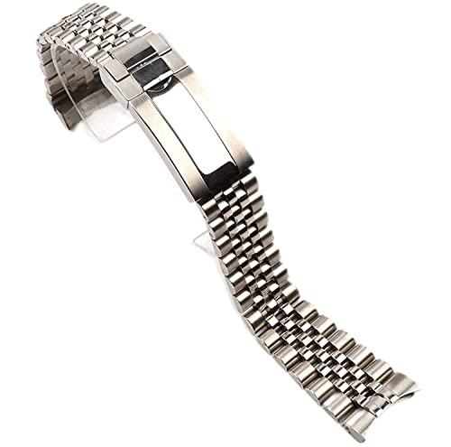 Bracelet acier inoxydable 20mm argent or pour montre de plongée
