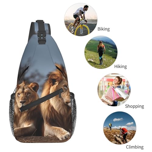 Mochila tipo Sling Crossbody Negra para Senderismo miniatura 5