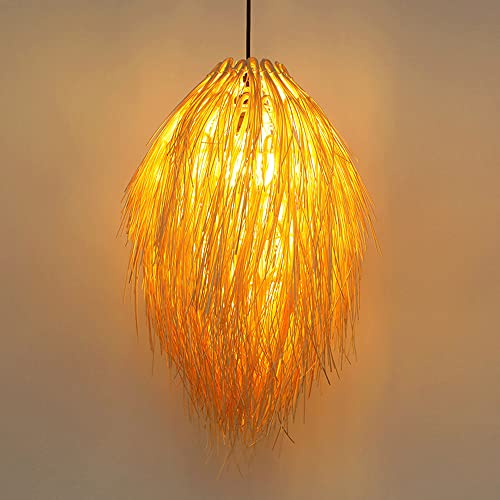 Lampe suspendue chambre en paille et bambou pour un voyage sensoriel unique
