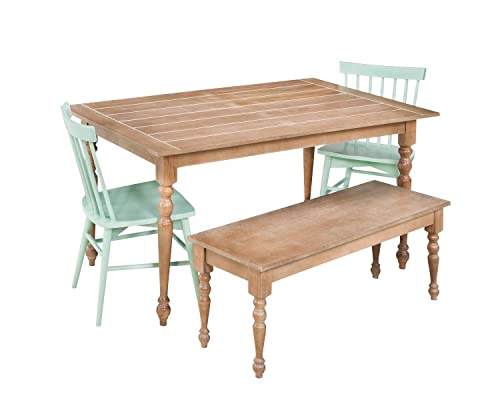 Image of APRODZ Mango Wood Dining Chairs Only | Wooden Set of 2 Dinning Chair for Kitchen & Dining Room Chair for Cafeteria Living Room Home, Bedroom, Cafe and Hotels (Turquoise)