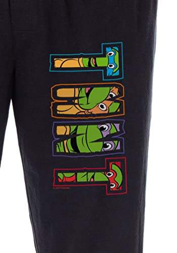 Teenage Mutant Ninja Turtle Men's TMNT Characters in Logo Loungewear Sleep Pajama Pants3