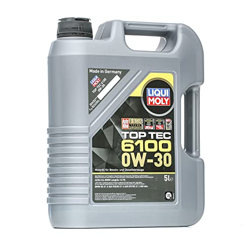 LIQUI MOLY Top Tec 6100 0W-30 | 5 L | Synthesetechnologie Motoröl | Art.-Nr.: 20771, farblos