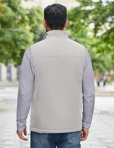 Coofandy Men'S Lightweight Softshell Vest Full-Zip Windproof Sleeveless Jacket For Running Hiking Sports thumb #3