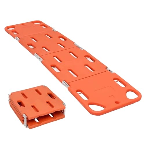 Civière pliante pour colonne vertébrale en quatre parties portable plastique 350 lbs