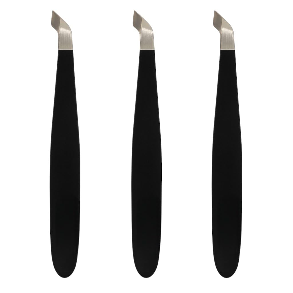 DreamCut 3-Pack Tweezer Nipper Cuticle Nipper – Professional Stainless Steel Nail Clippers – Precision Trimming with Rubber Cap Protection