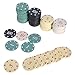 Shurhome 100Pcs Casinos Chip with Case Roulettes Game Bingo Chip Counting Counters Chip Kids Teaching Reward
