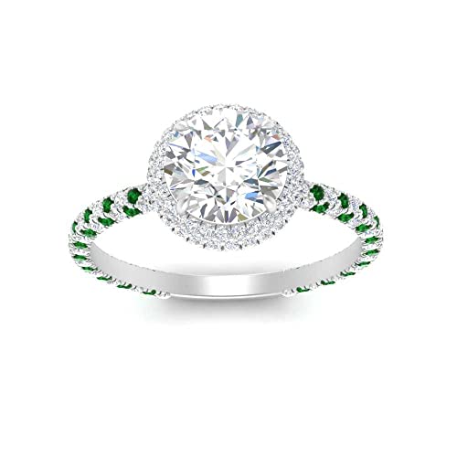 Bague pavé français argent double halo : brillez au quotidien et lors de vos soirées