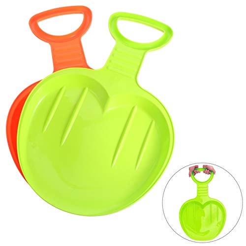 BESPORTBLE 2Pcs Crianças Board Ski Trenós De Neve Trenó De Plástico Pad Crianças Trenó Esqui Snowboa