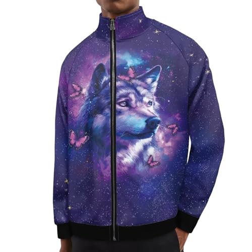 Image of Men's Lightweight Jackets Casual Full Zip Fleece Jacket Men Coats Fashion Long Sleeve Sweatshirt