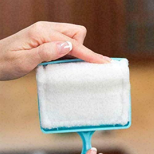 Baseboard Cleaner Tool with Handle, 5 Reusable Cleaning Pads, No-Bending Mop Baseboard Cleaner Tool Long Handle Adjustable Baseboard Molding Tool for Bathroom Microfiber Cleaning