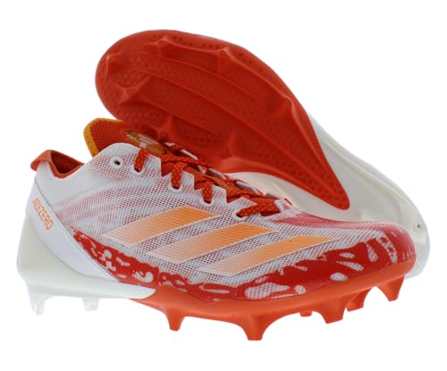 Image of adidas Adizero Electric Mens Shoes Size 8, Color: Footwear White /Collegiate Orange /Footwear White