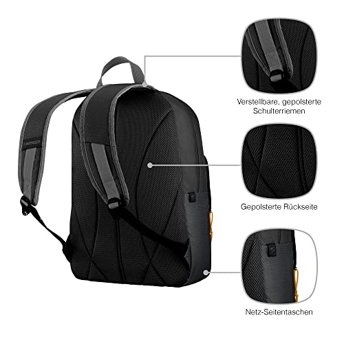 Image of WENGER, Next 23 Crango, 16 Inches Laptop Backpack, 27 liters, Gravity Black, 612557, Business Travel Bag, Swiss Designed