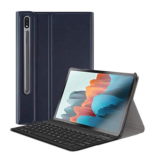 ProElite Detachable Wireless Bluetooth Keyboard flip case Cover for Samsung Galaxy Tab S9 FE 10.9 ich S8/S7 11" SM-X700/X706/T870/T875, Navy Blue (B08WR69V9T) Amazon Price History, Amazon Price Tracker