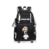 Chan-Mei Card Captor Sakura Backpack Sac À Dos Noir Bookbag Sacs D'École pour Adolescents Sac À Dos De Voyage USB Sacs À Bandoulière pour Ordinateur Portable