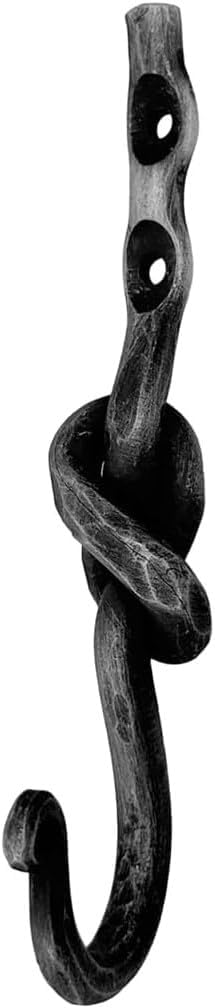 ARTIZANSTORE Vintage Style Hand Forged Wall Mounted Hook for Home and Office Coat Hanging Black Antique Designer Wall Hook Decorative Gift (Dragon Wall Hook)