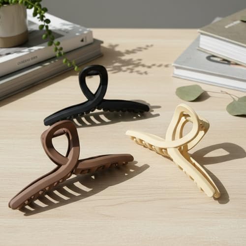 Image of Hair Claw Clips for Women and Girls | T-Clip Large Size 3 Pcs