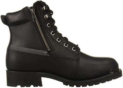 RIDETECS 6" Double Zipper Reflective Riding Boots for Men Full Grain Leather, Flexible Outsole Motorcycle Shoes | Image 5