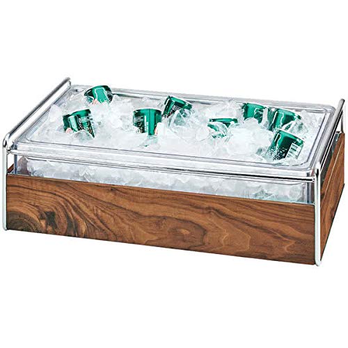 Cal-Mil 3702-12-49 Mid-Century Ice Housing, 7.25" Height, 21.75" Width, 13.5" Length, Chrome