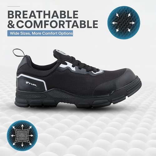Image of FUEL Reevon-01 Safety Shoes with Fabric Upper, Nitrile Rubber Sole & Non-Metallic 200J Toe Cap