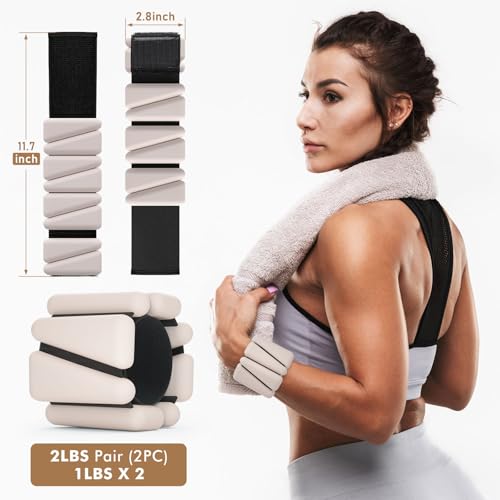 Image of Wrist Weights, Ankle Weights for Women Men, Adjustable Wrist Weighted Bracelet for Home Gym Workout, Running, Yoga, Exercise, Strength Training