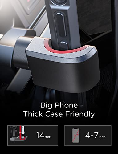 Image of AINOPE Car Phone Holder Mount 2024 Upgraded Gravity Car Phone Mount with Newest Air Vent Clip Auto Lock Hands Free Cell Phone Holder Mount for Car Compatible for iPhone 15 Pro Max & All Phones Red