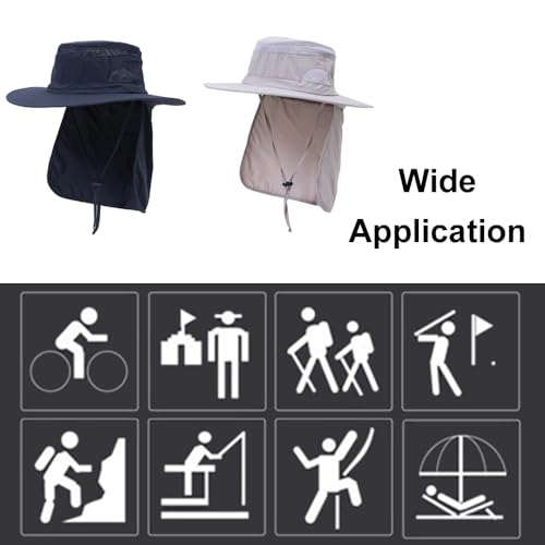 TopHomer Chapéu de pesca para homens e mulheres Chapéu de sol FPS 50+ Chapéu balde de aba larga resp