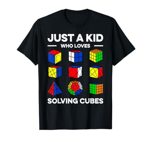 Solo un bambino che ama risolvere cubi Speedcubing Cuber Maglietta