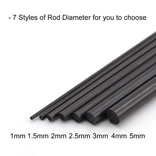 Victorshome Z20221207W01 Carbon Fiber Rods 1Mm X 200Mm Solid Matte Round Bar thumb #3